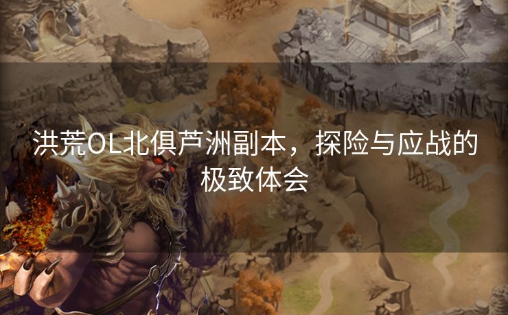 洪荒OL北俱芦洲副本，探险与应战的极致体会